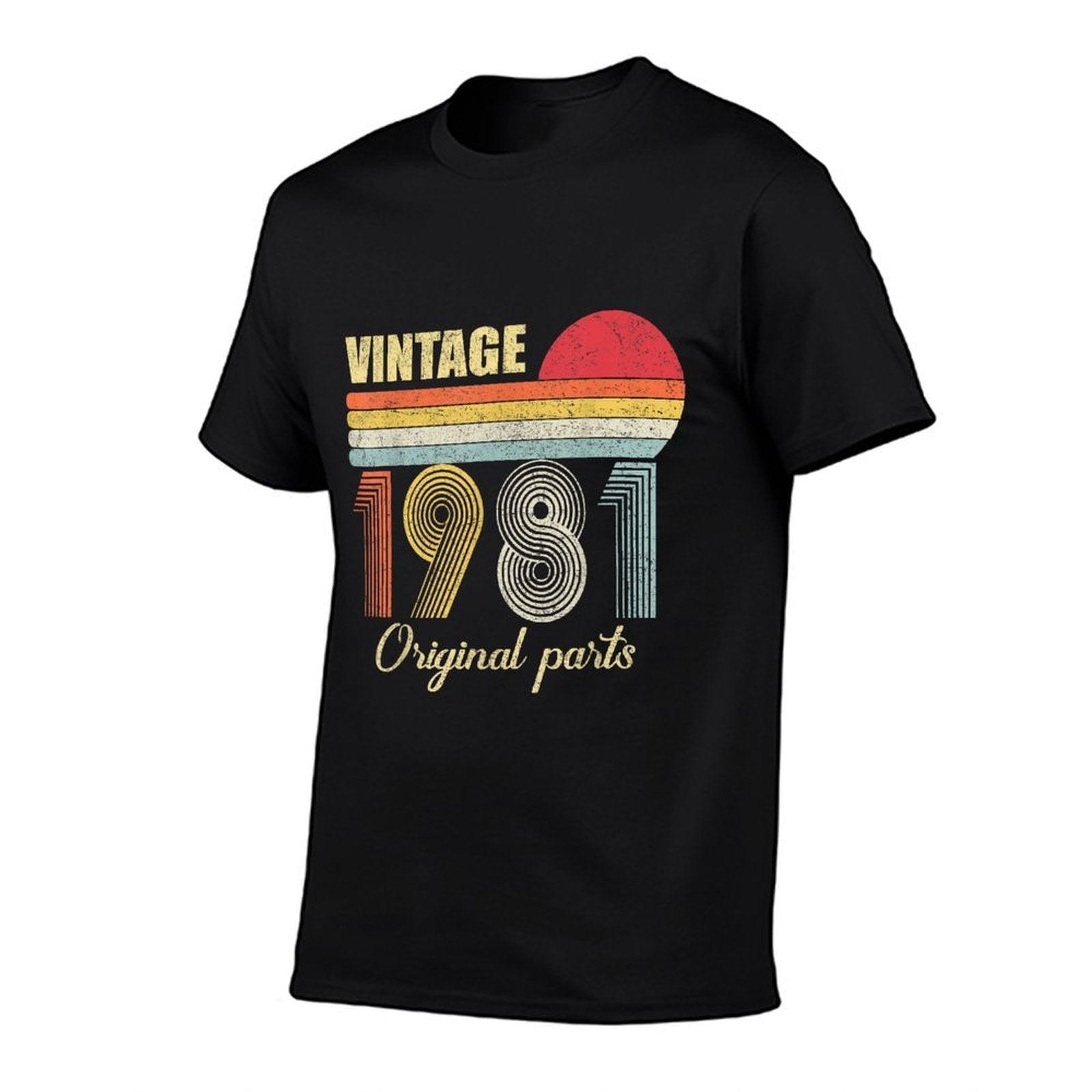 Vintage 1981 40th Birthday Gift Men Women 40 Years Old  Polyester Blend T-Shirt