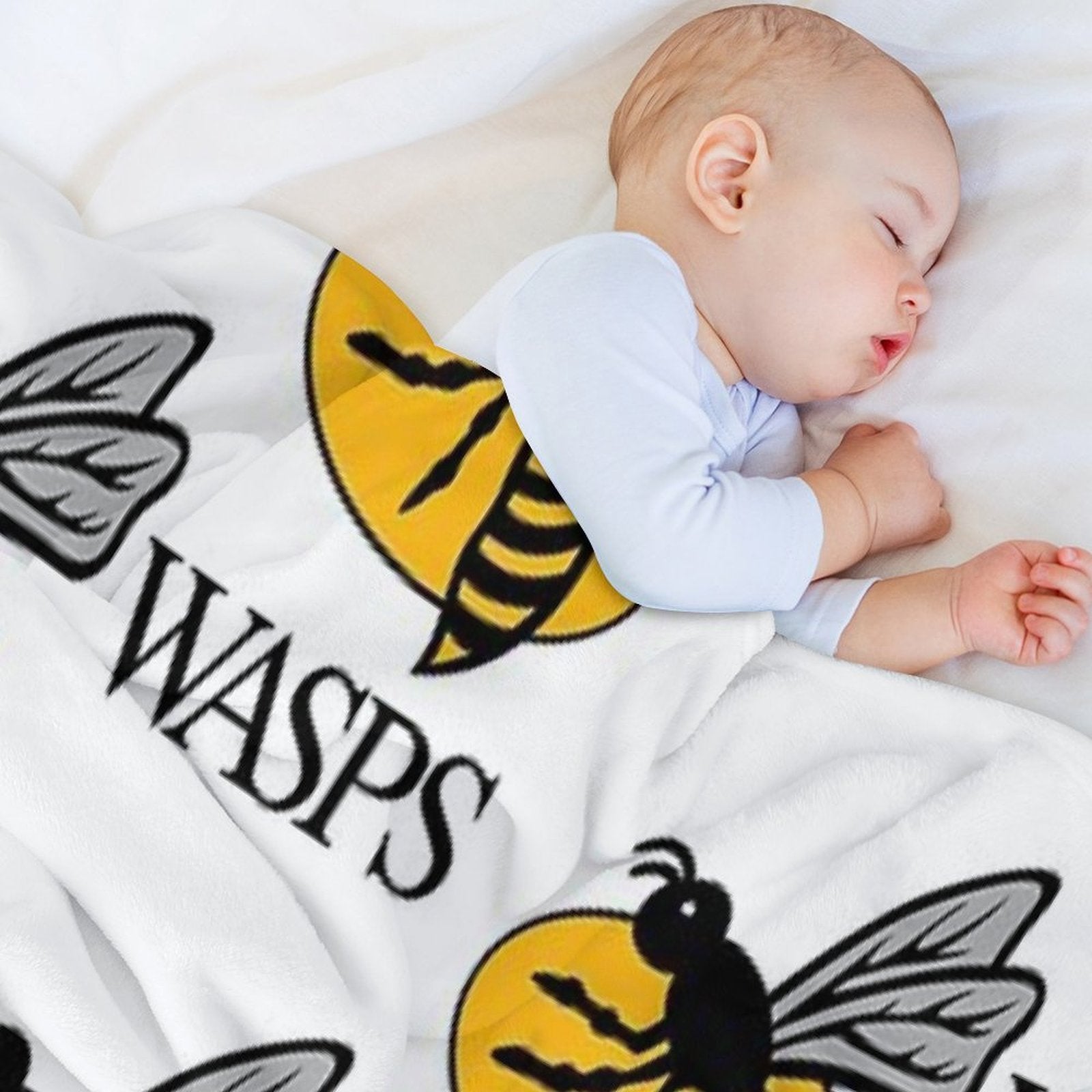 Wasps Rugby Logo Easy Care Throw Blanket