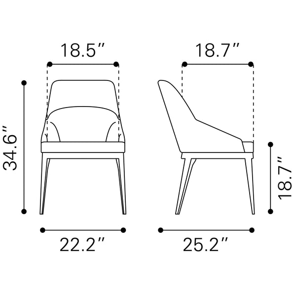 Ayr Dining Chair (Set of 2) Tan
