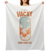 Let's Vacay T-Shirt, Puff-Puff Fly, Airplane Window View Tee, Travel Lover Gift, Vacation Mode Apparel, Summer Holiday Shirt Comfort Throw Blanket