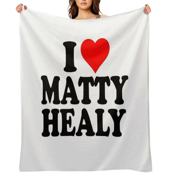 I Heart Matty Healy Eco-conscious Throw Blanket