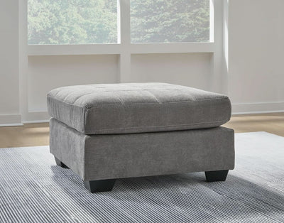 Oversized Light Gray Ottoman Room Decorative Elegance