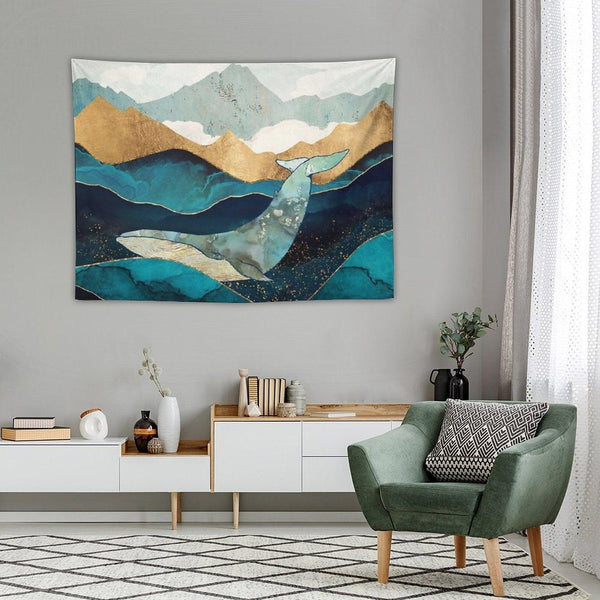 Blue Whale Tapestry