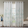 Burnout Printed Curtain Panel (Only 1 Pc Panel) - White+Blue