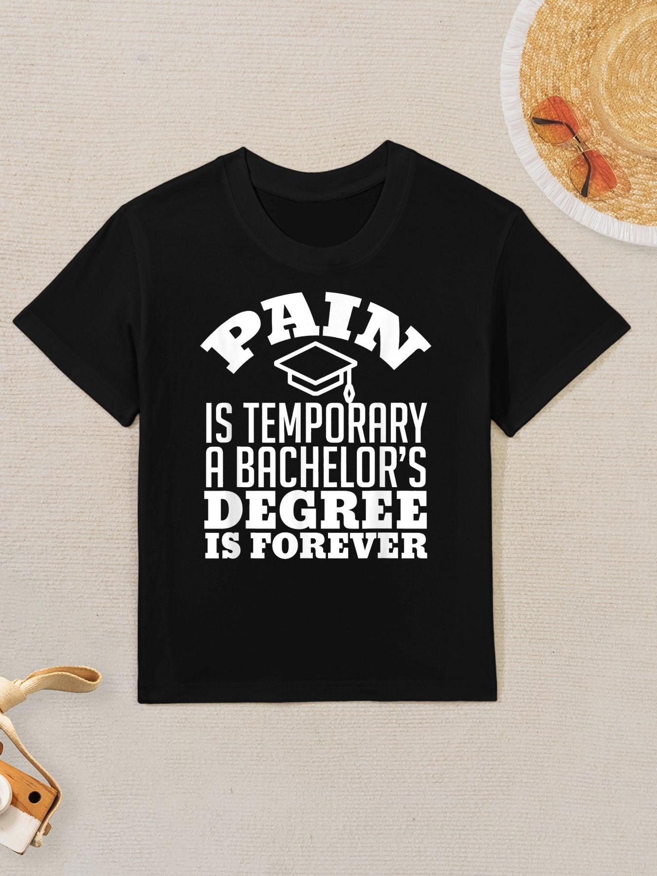 College Graduation Gift T Funny Bachelor Degree Gift Kids T-Shirt