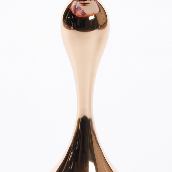 Close-up of gold metallic stem on Mermaid Tail End Coffee Table Round Side, featuring a sleek, modern design by Buddify.