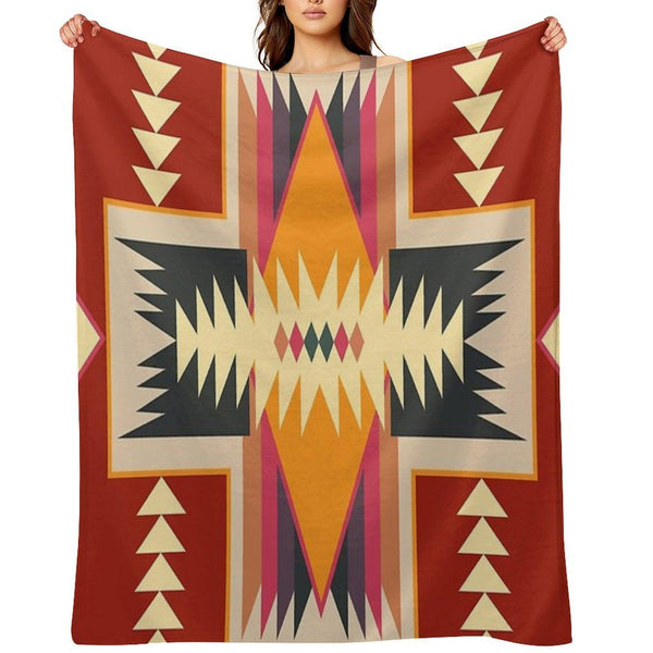 Navajo Design Eight Throw Blanket