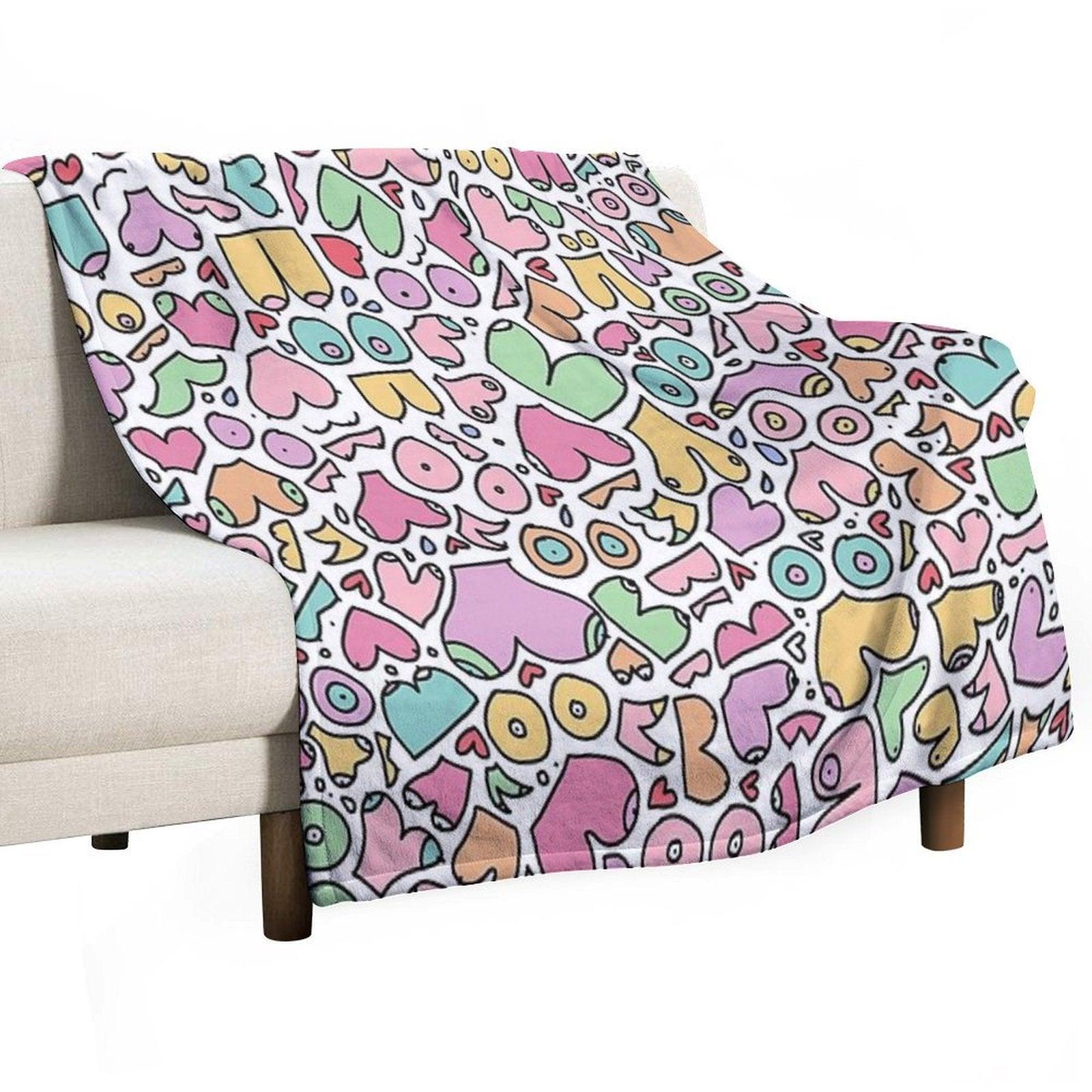 Fun Boobies Throw Blanket