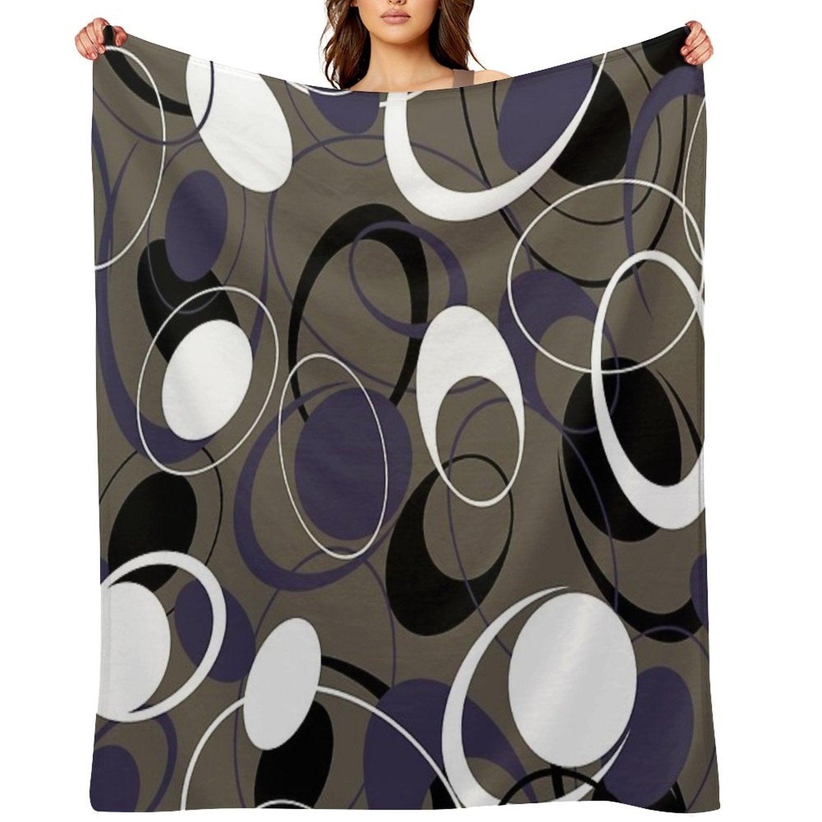 Retro 60s Ovals Throw Blanket