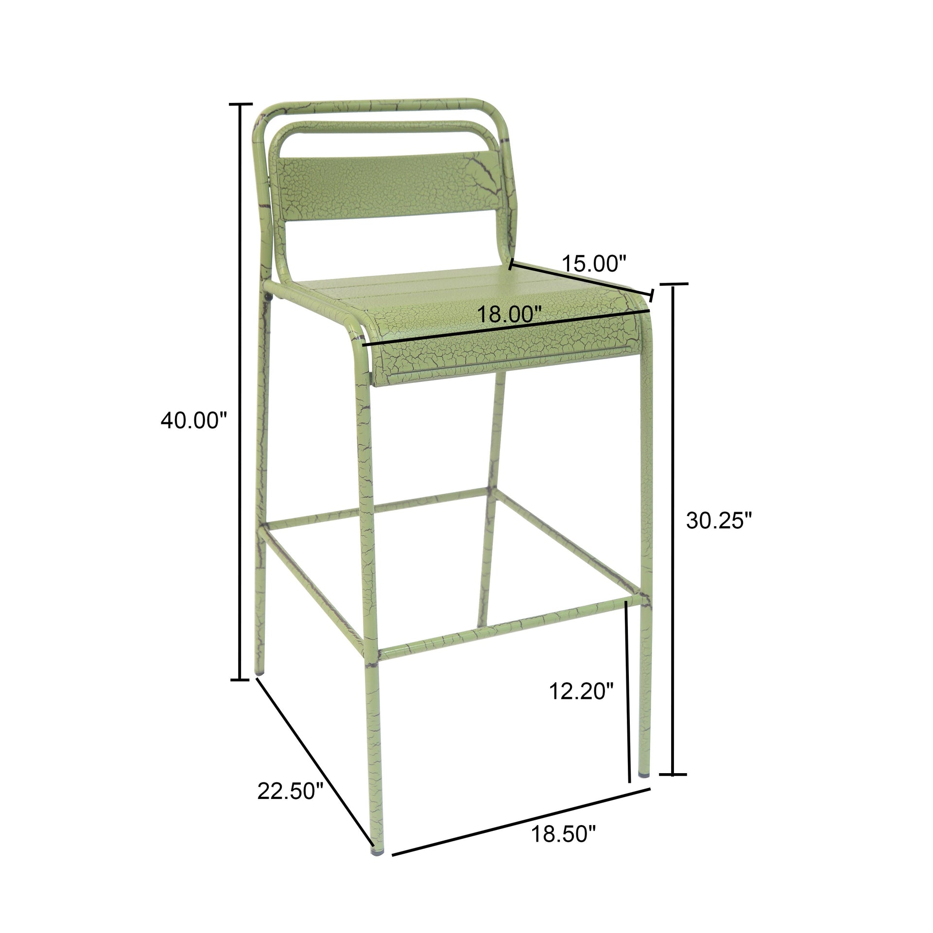 Carmella Outdoor BarStool(Set of 6) - Green