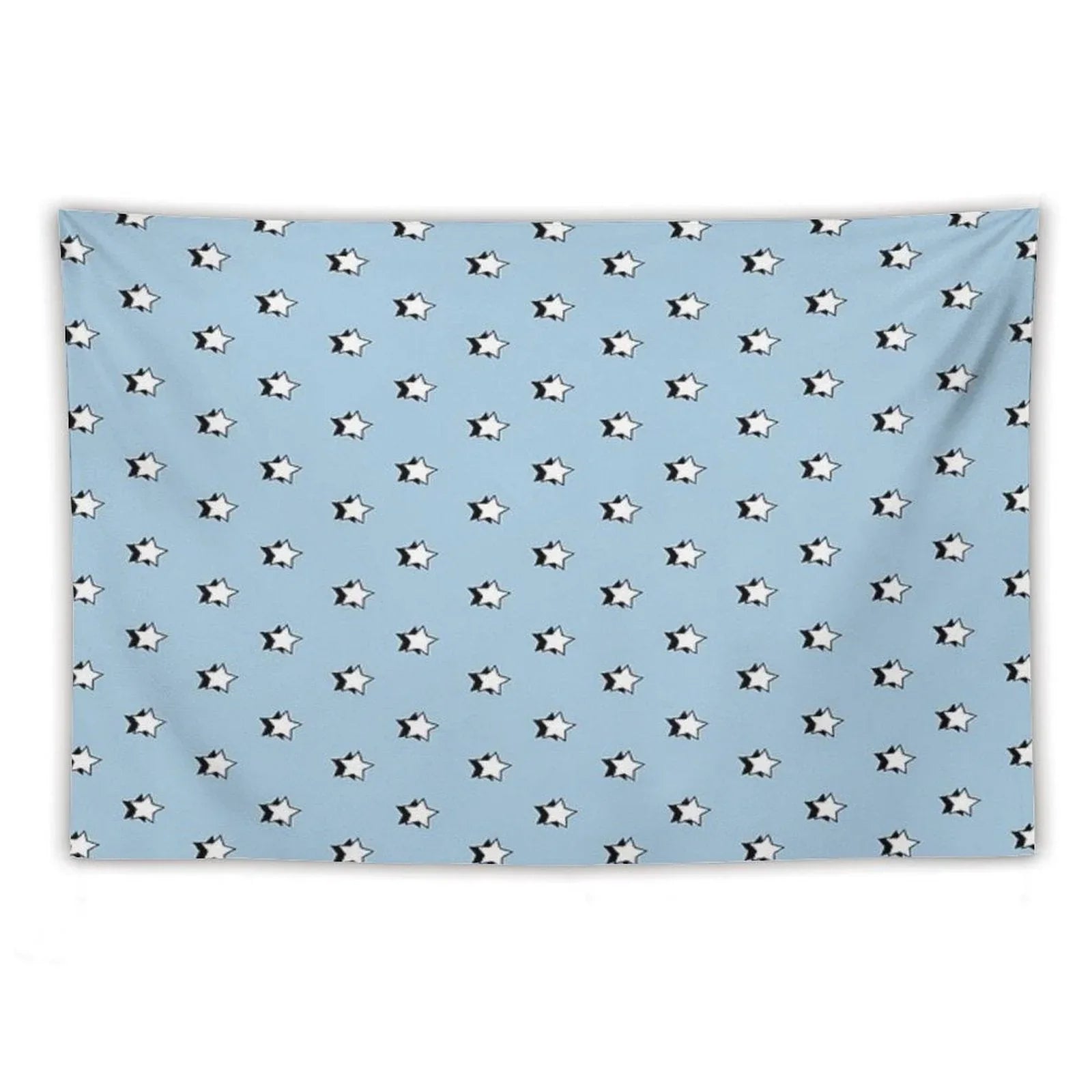 Light Blue Retro VSCO Stars Tapestry