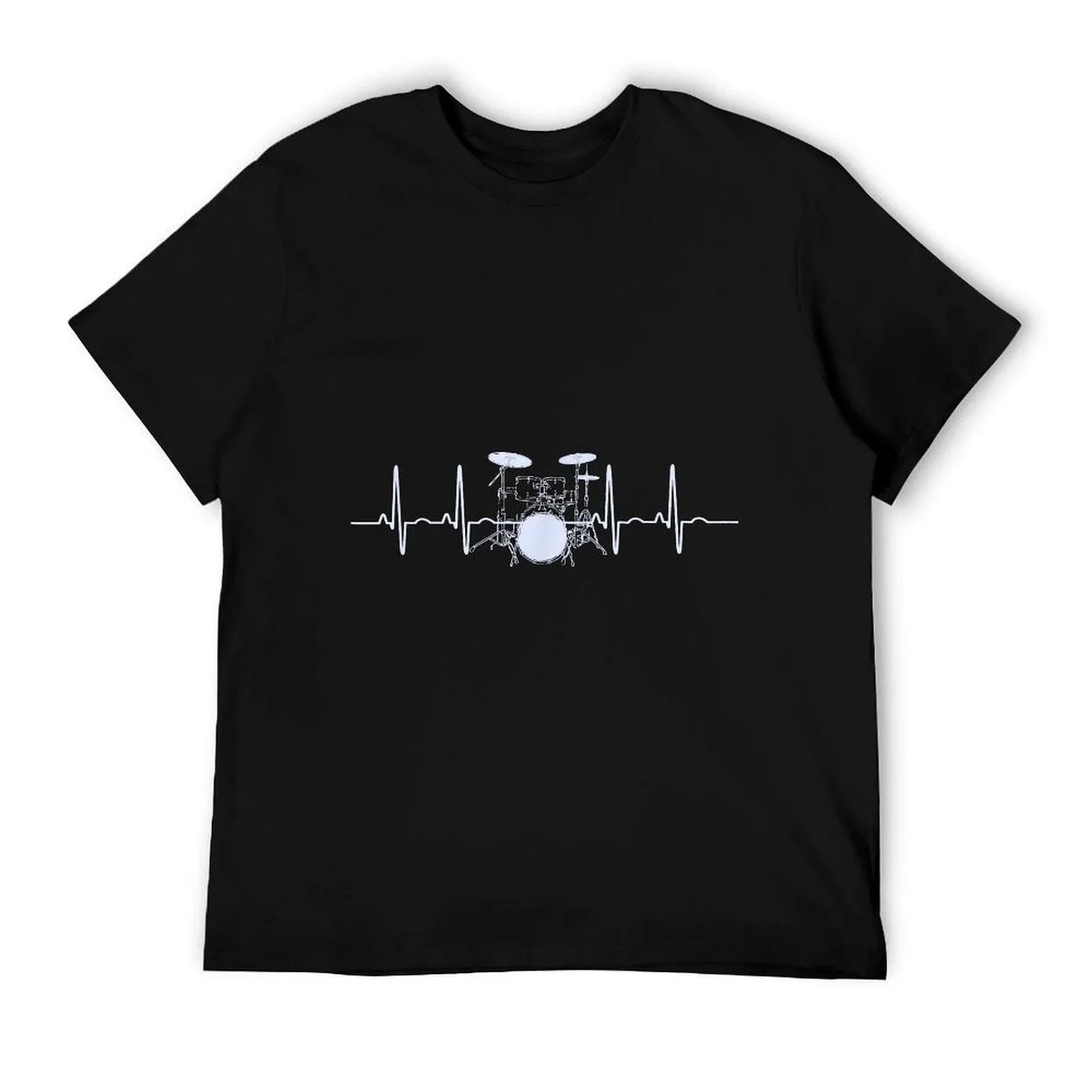 Drum Heartbeat Lifeline Music Lover Gift Drummer T-Shirt