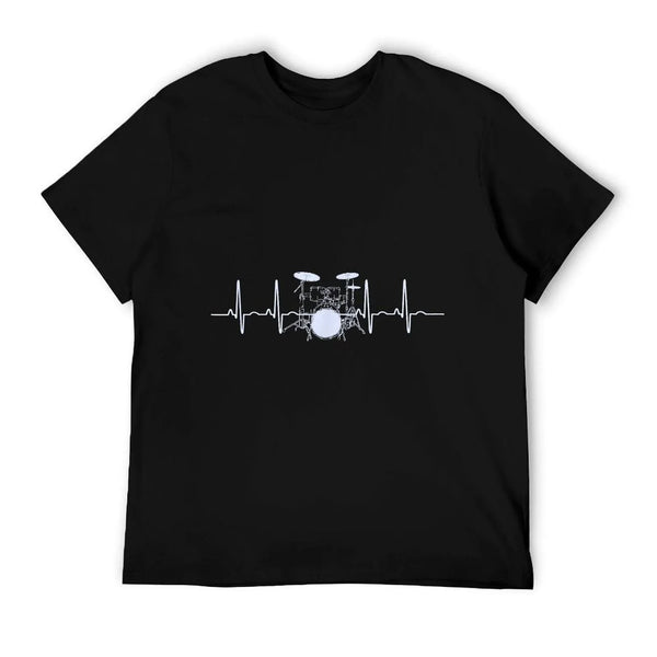 Drum Heartbeat Lifeline Music Lover Gift Drummer T-Shirt