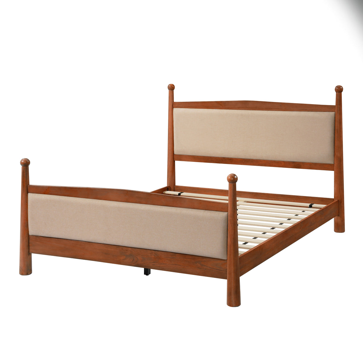 Queen Size Upholstered Platform Bed Frame