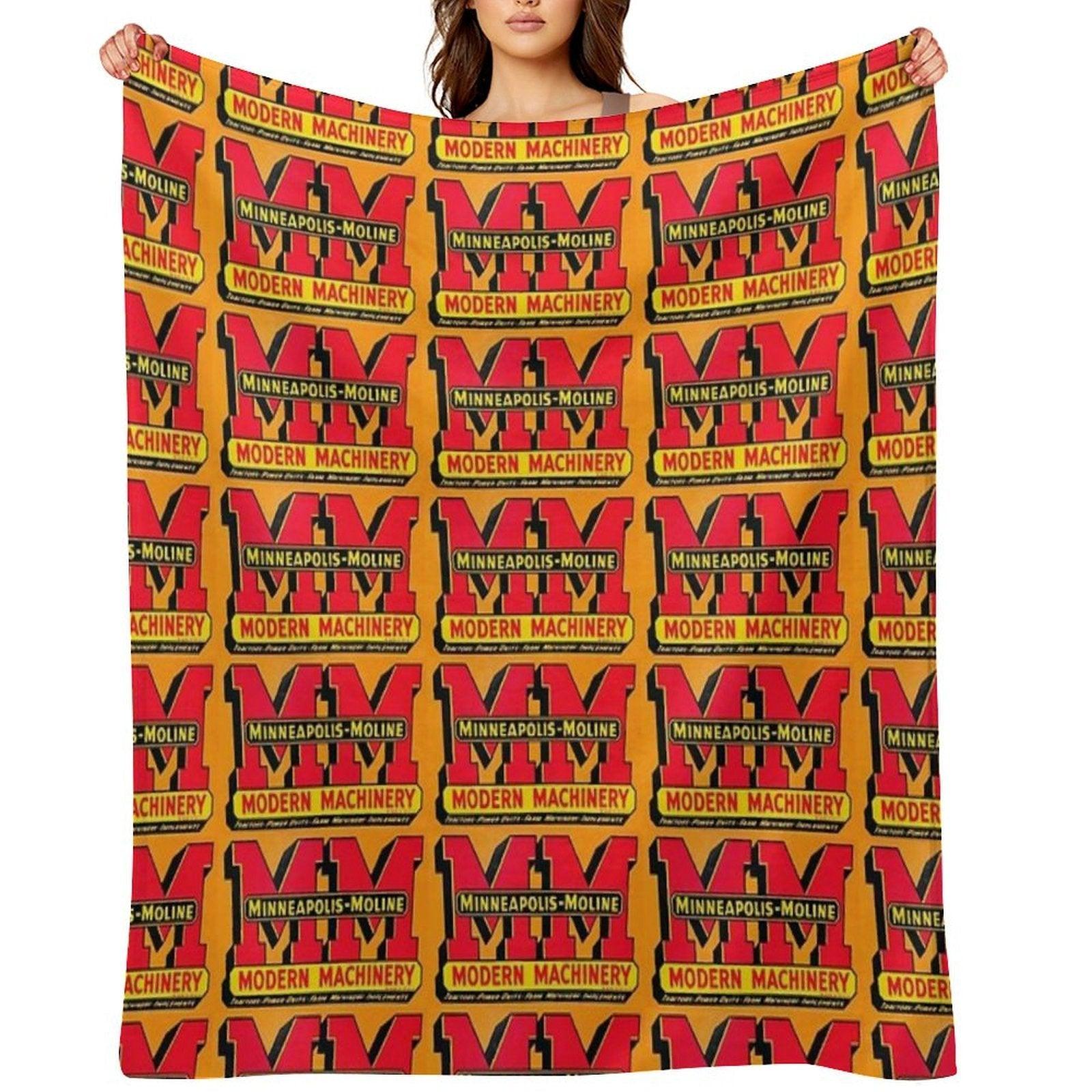 Minneapolis Moline Modern Machinery Throw Blanket