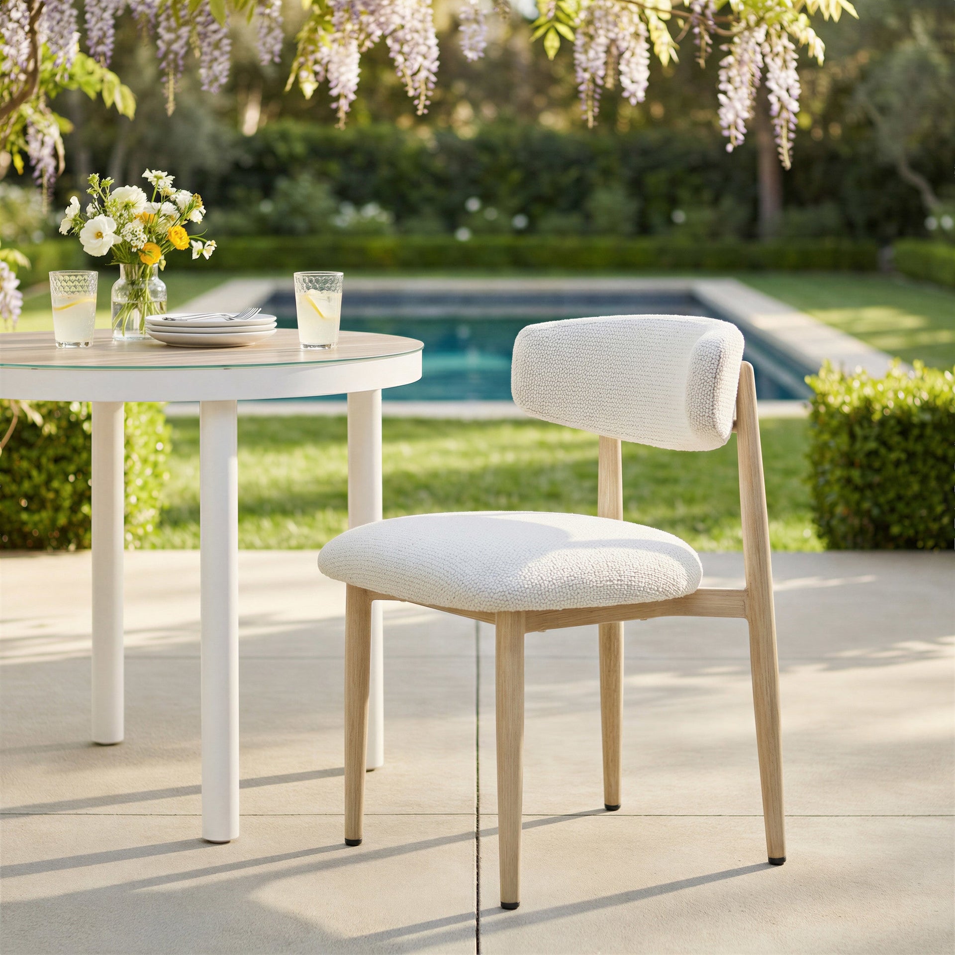 Bege Dining Chair White
