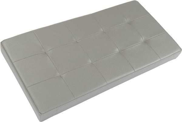 Storage Ottoman Bench 30 Inch Gray Removable Divider