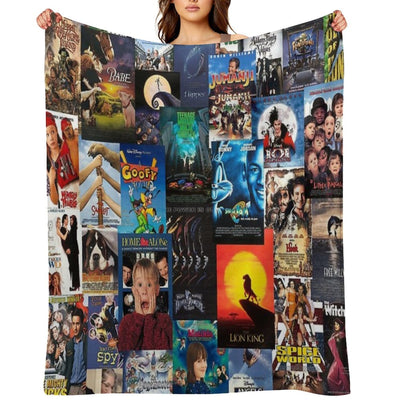 90s Childhood Movie Posters Anti-pilling Throw Blanket
