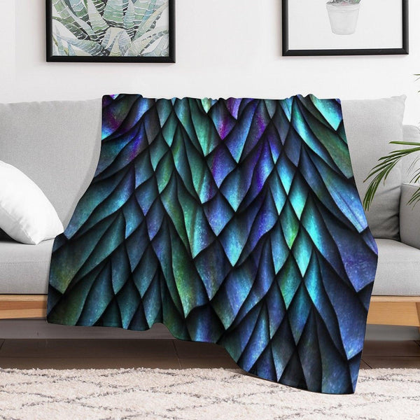 Dragon Scales Throw Blanket