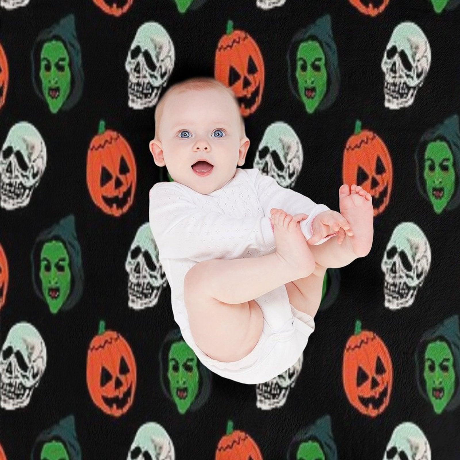 Silver Shamrock Mask Set Throw Blanket