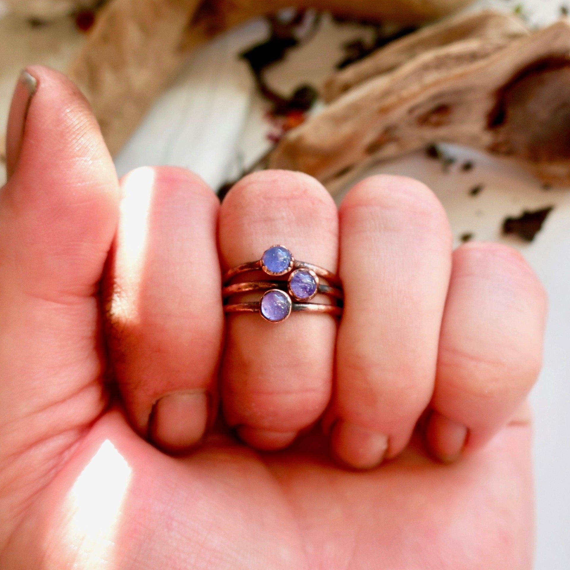Copper Tanzanite Ring - Calm Confidence for Creators | By Blackbird & Sage