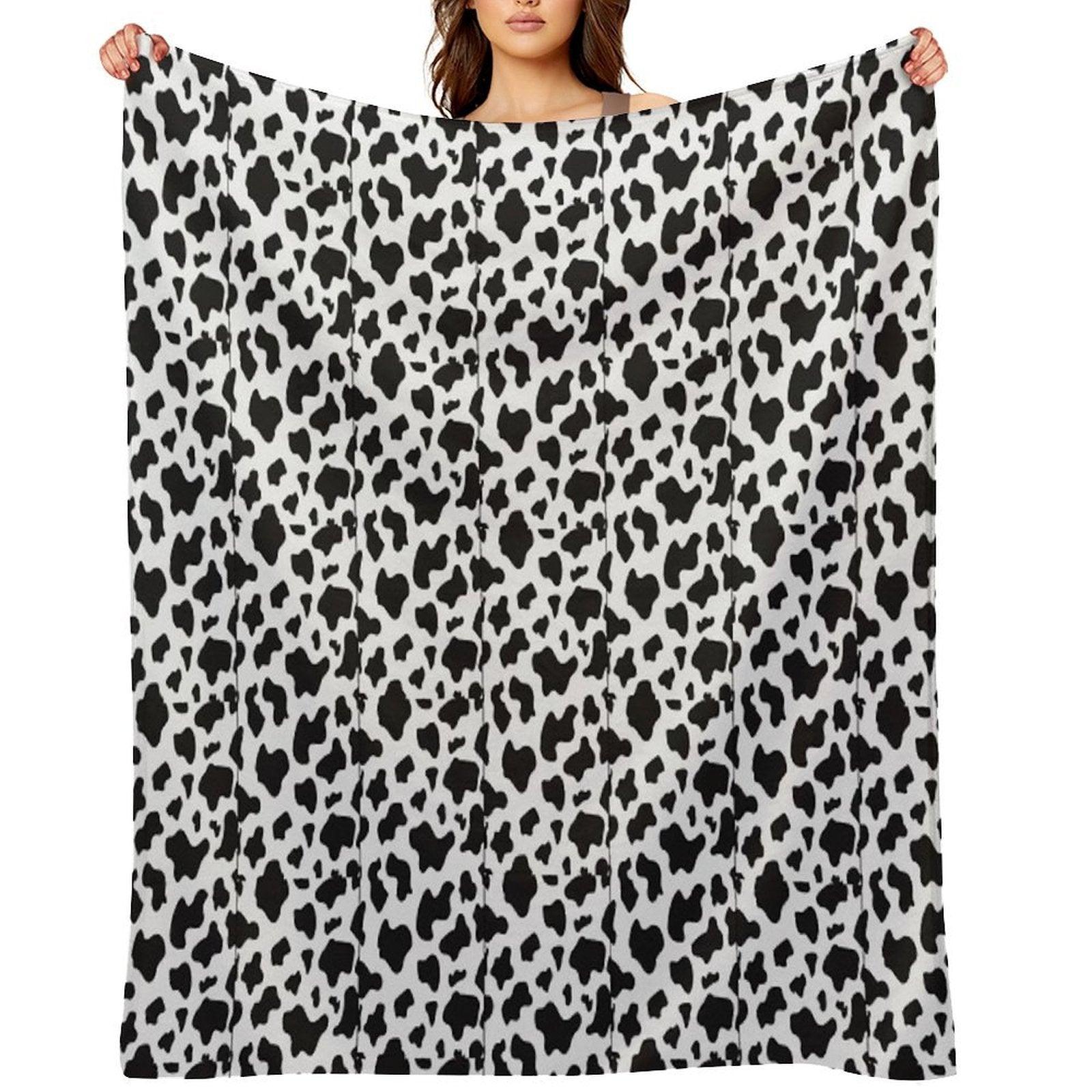 Cow Print Throw Blanket