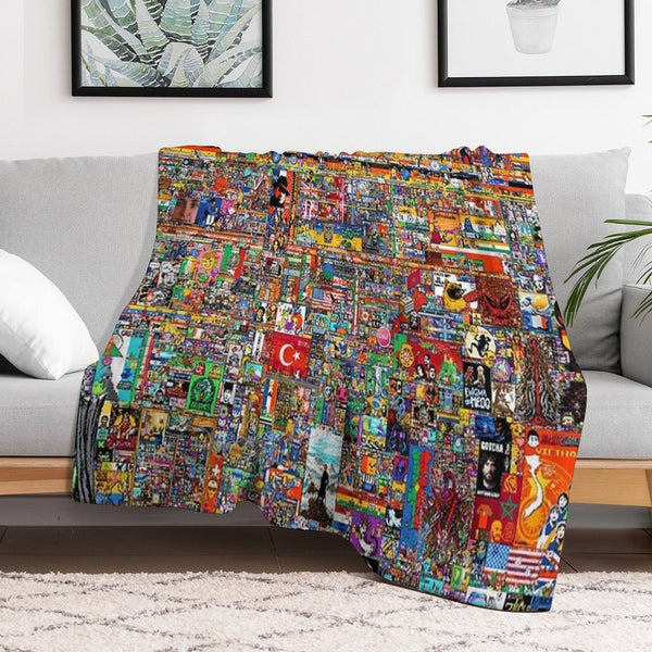 Reddit Place 2023 Merch, Reddit Rplace 2023, Rplace 20223, Rplace 2023 Merch, Rplace 2023 Poster  Rplace 2023 Pixel, Rpla Sustainable Throw Blanket