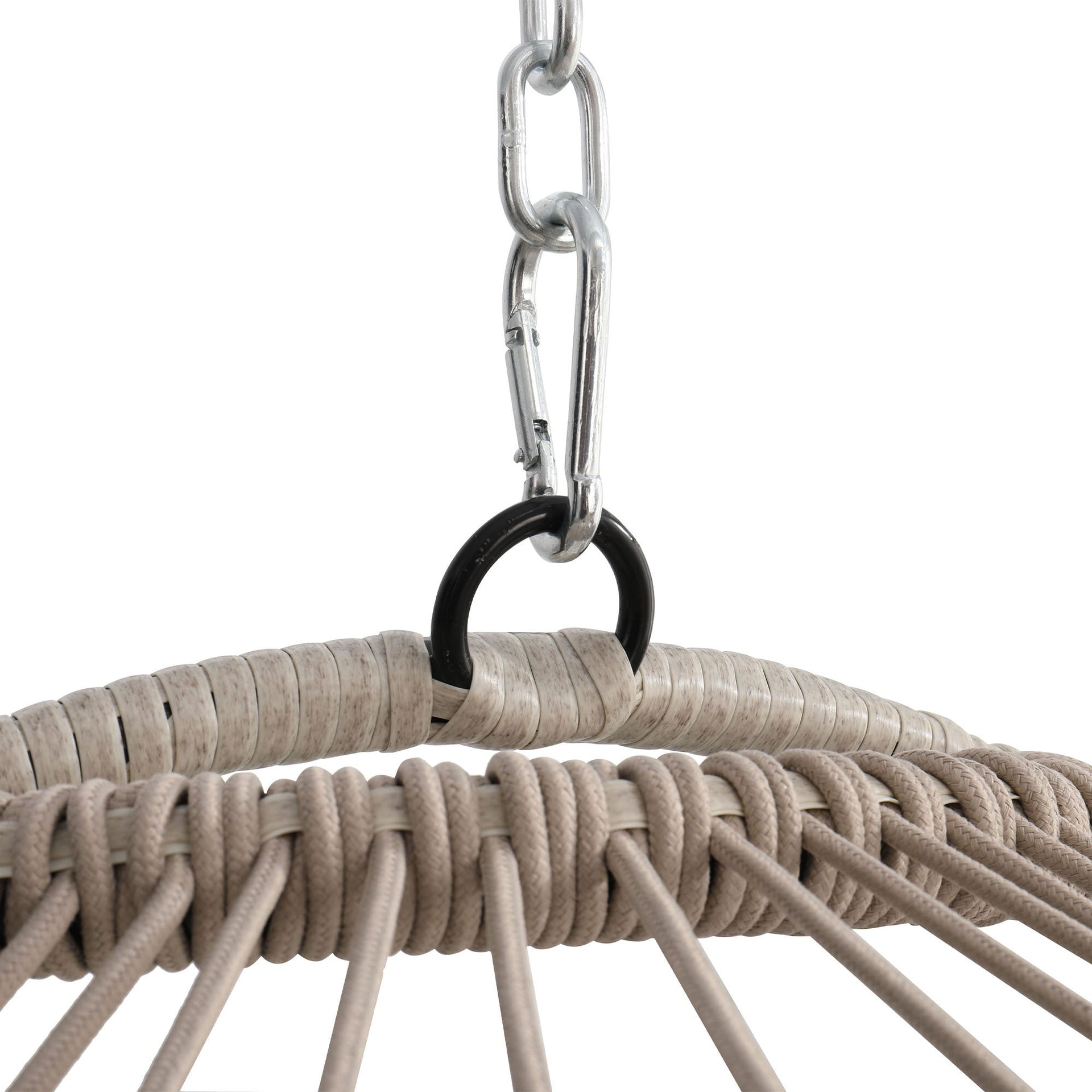 Outdoor Garden Rattan Egg Swing Hanging Chair PE Wicker Hanging Chair for Outdoor Patio