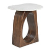 Vara Side Table White & Walnut