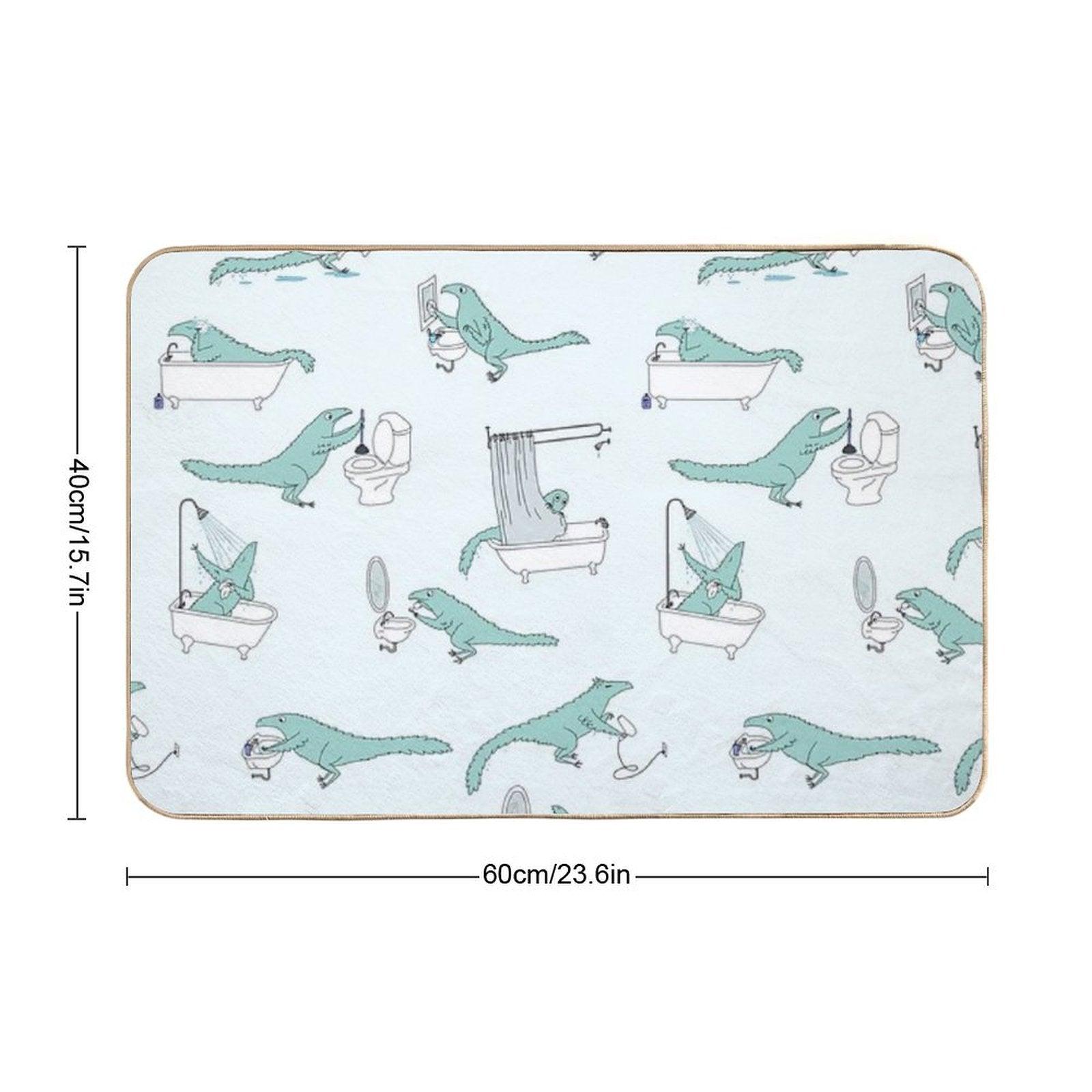 Bathroom Dinosaur Pattern Bath Mat