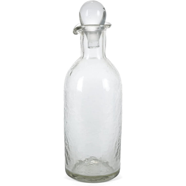 Acanthus Cast Aluminum Oil and Vinegar Bottle Holder, Set of 2 Glass Bottles with Stand