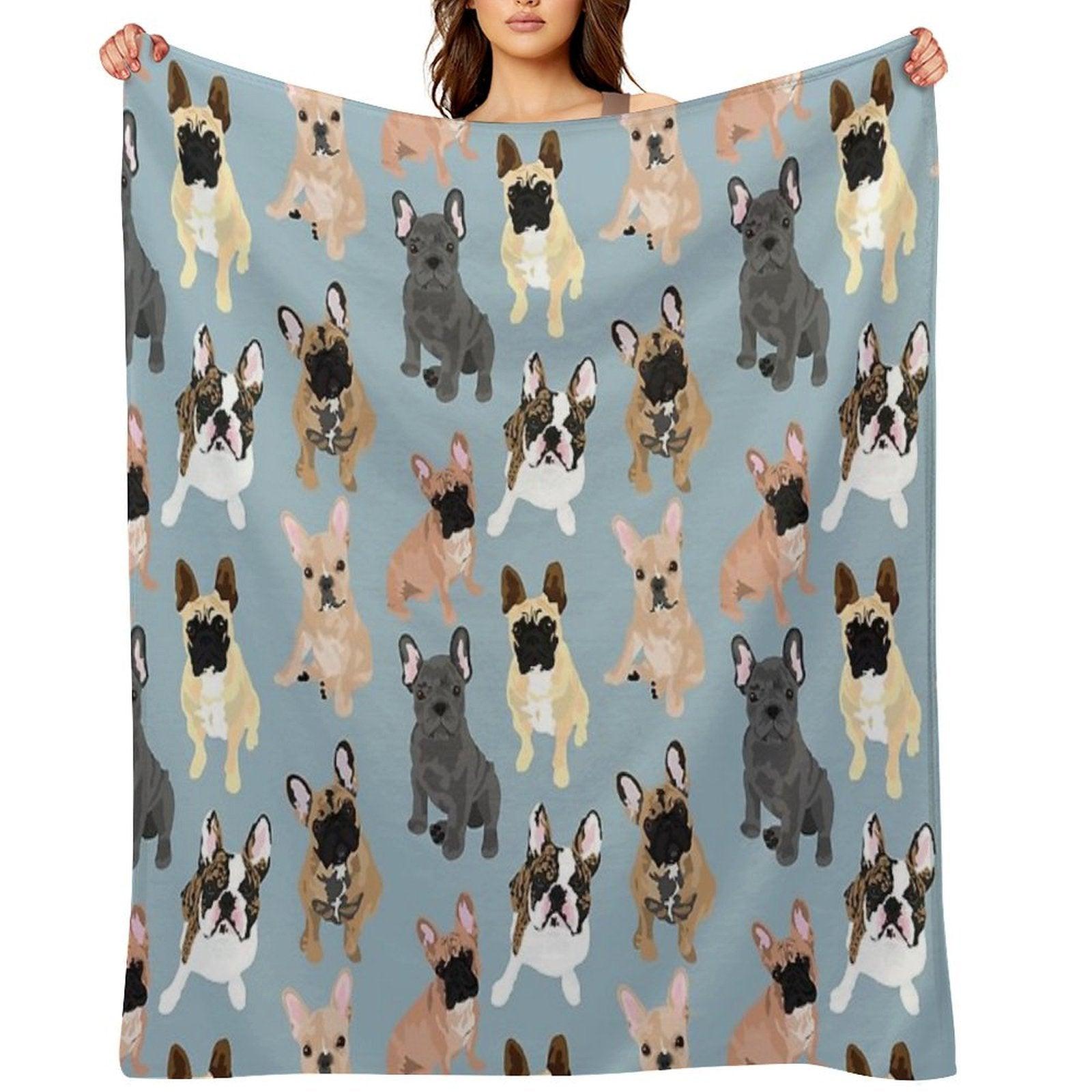 FRENCH BULLDOGS Throw Blanket