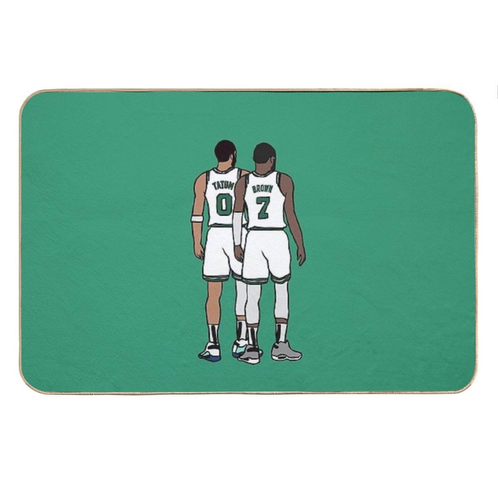 Jayson Tatum And Jaylen Brown Back-To Bath Mat