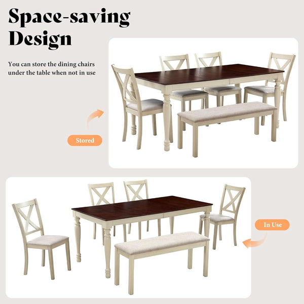 71 Inch Premium Solid Wood Dining Table Walnut Finish