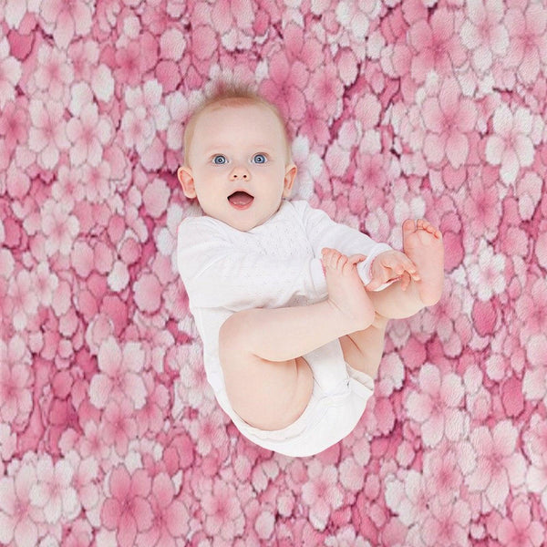 Falling Sakura Cherry Blossom Throw Blanket