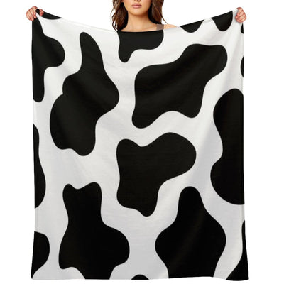 Cow Print Velvety-soft Throw Blanket