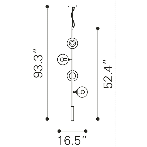 Zatara Ceiling Lamp Brass