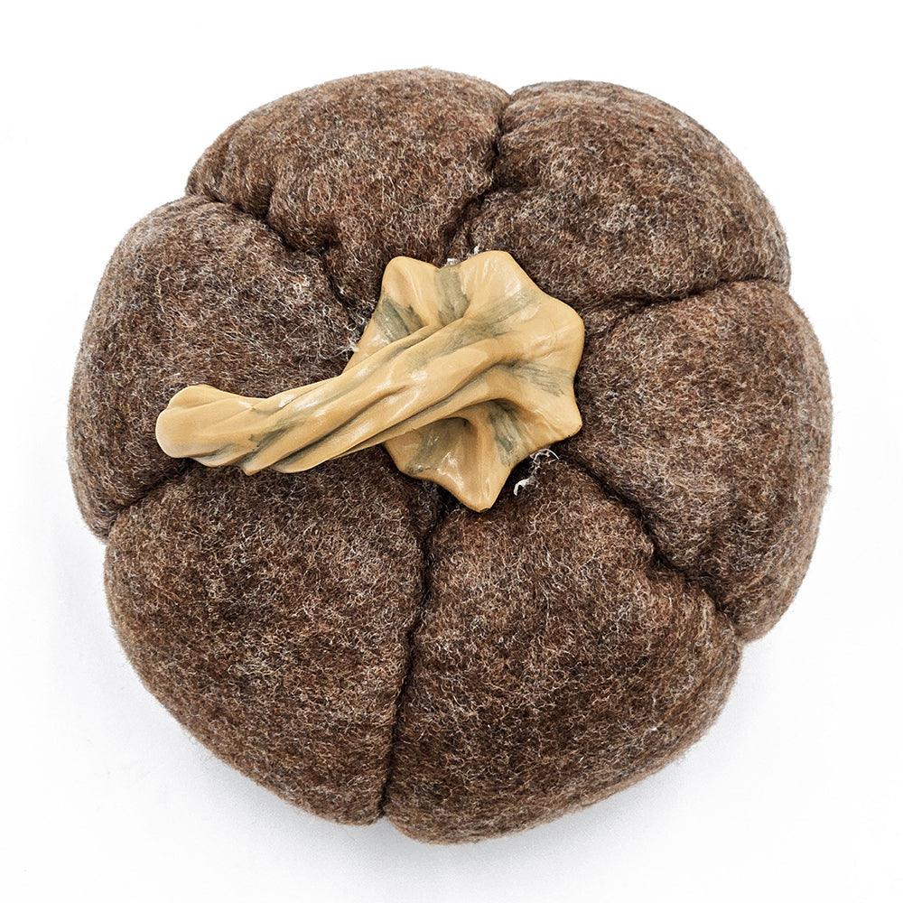 Set of 3 Fall Harvest Table Décor Brown Fabric Decorative Pumpkins