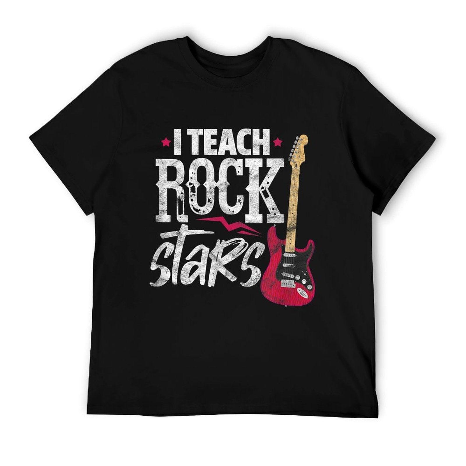 I Teach Rock Stars Funny Music Teacher Guitar Player T-Shirt