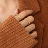 Elegant Texture Gold Ring