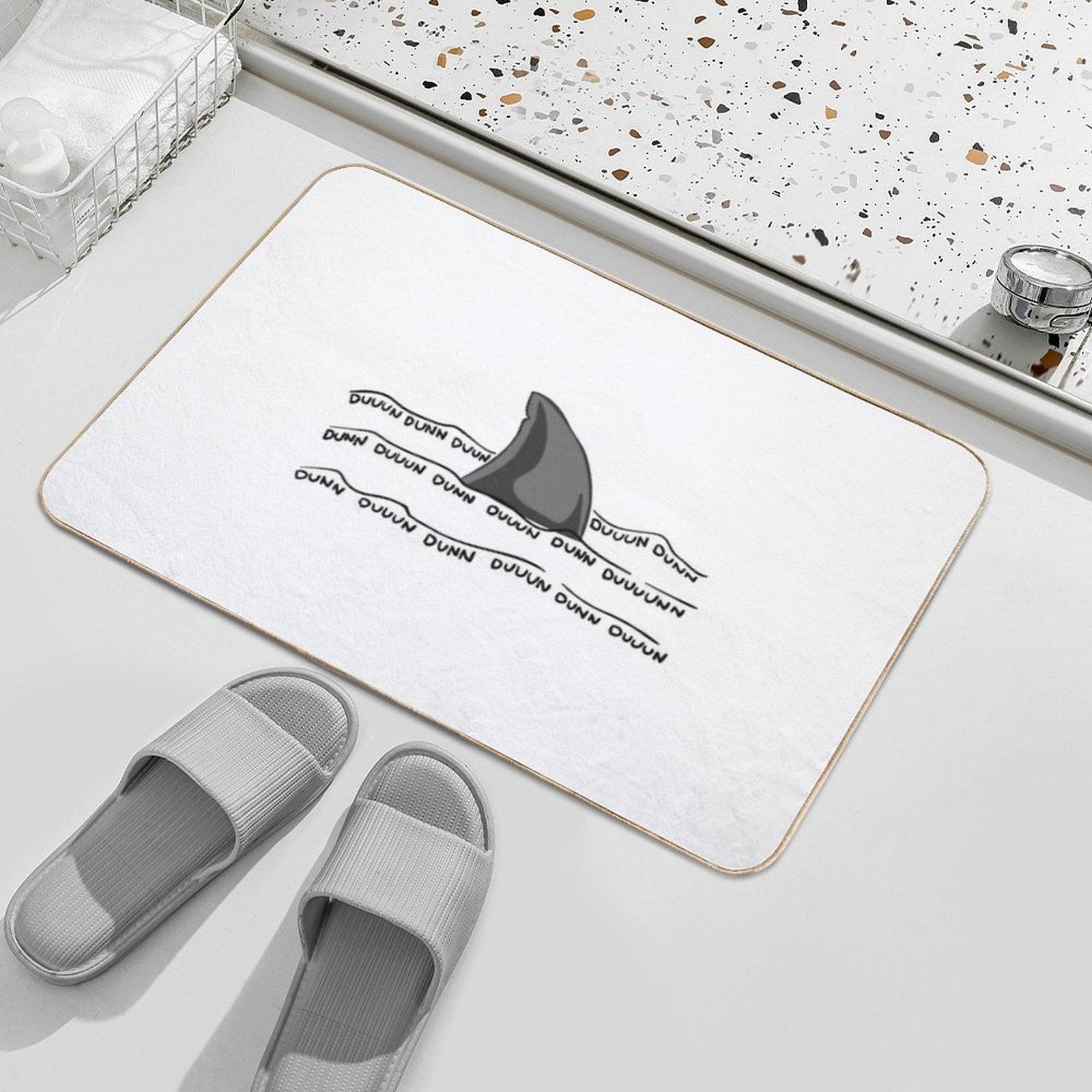 Jaws Funny Shark Melody Motif Bath Mat