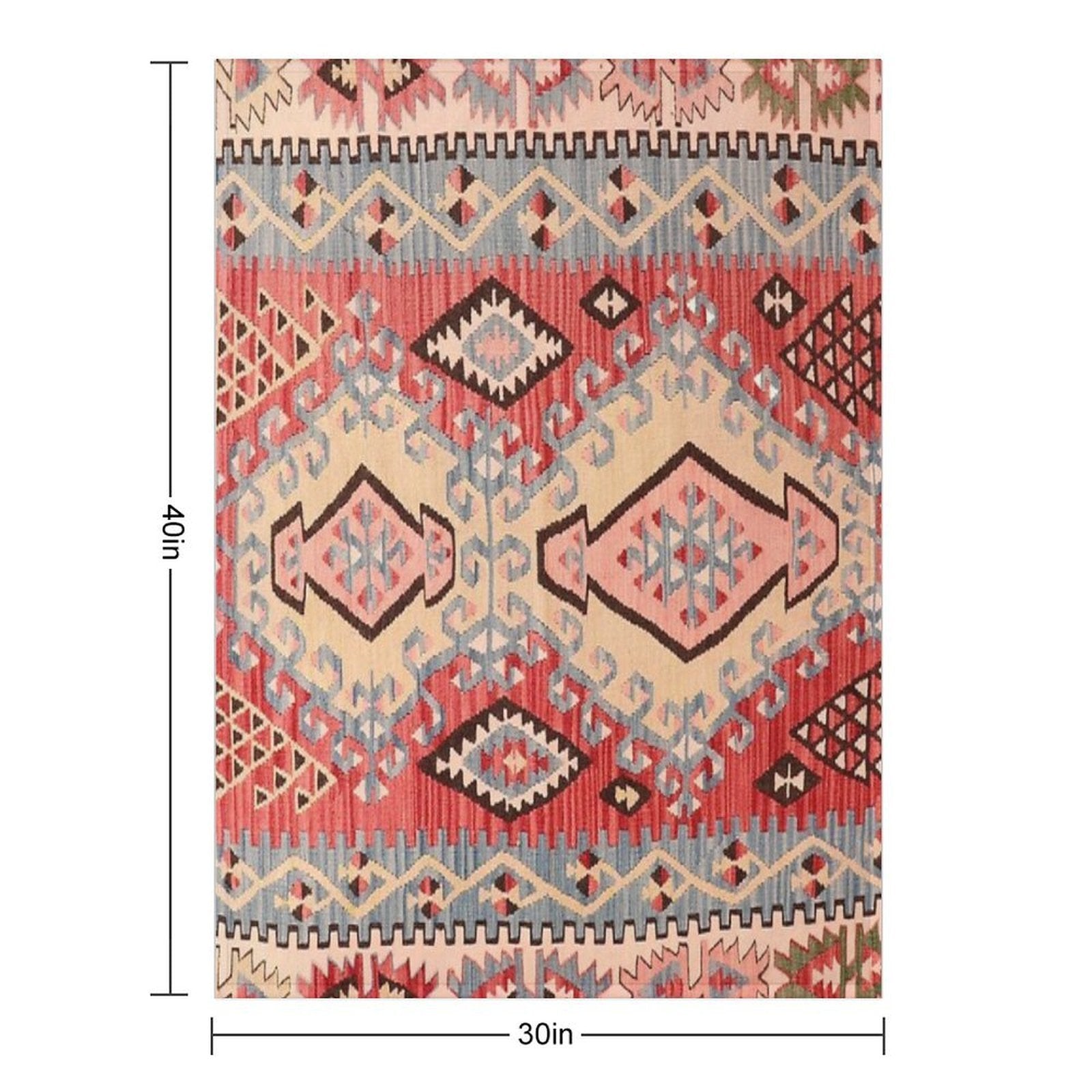 Vintage Anatolian Kilim 1970`s Versatility Throw Blanket