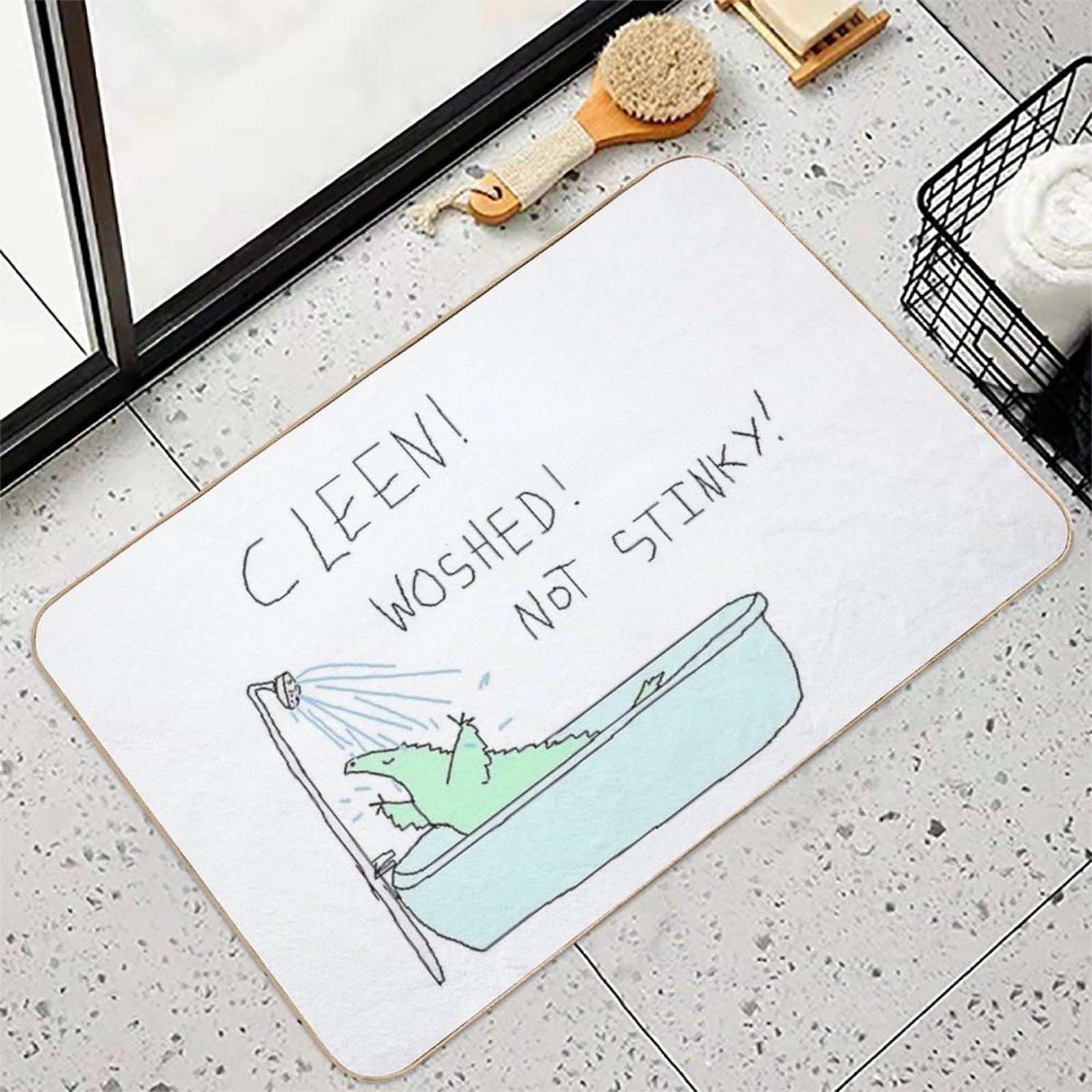 Clean! Washed! Not Stinky! Bath Mat