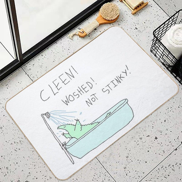 Clean! Washed! Not Stinky! Bath Mat