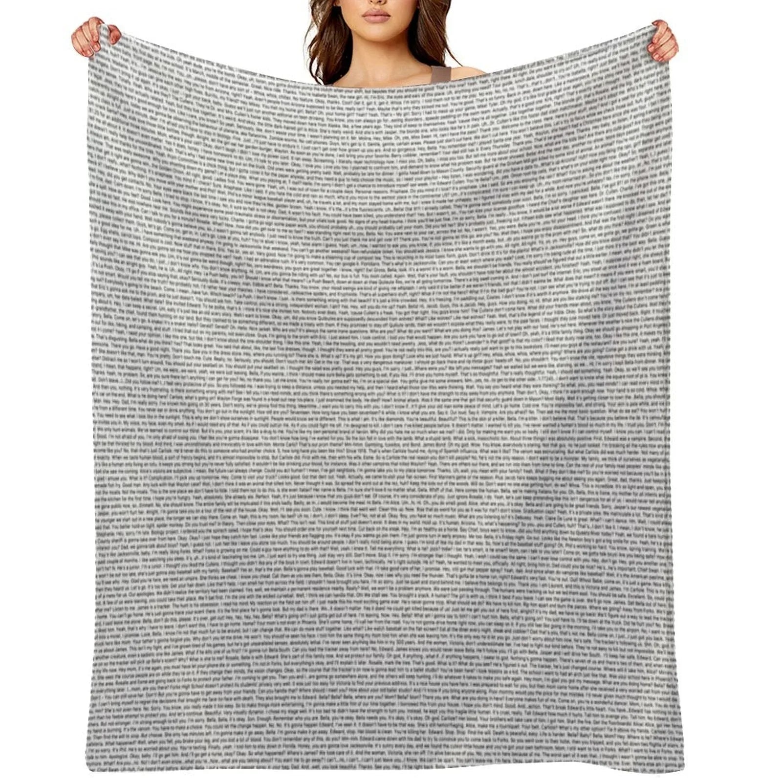 Entire Twilight Movie Script Throw Blanket