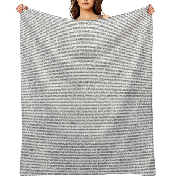 Entire Twilight Movie Script Throw Blanket