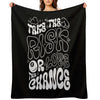 Drippy Typography - Take The Risk Or Lose The Chance Versatility Throw Blanket