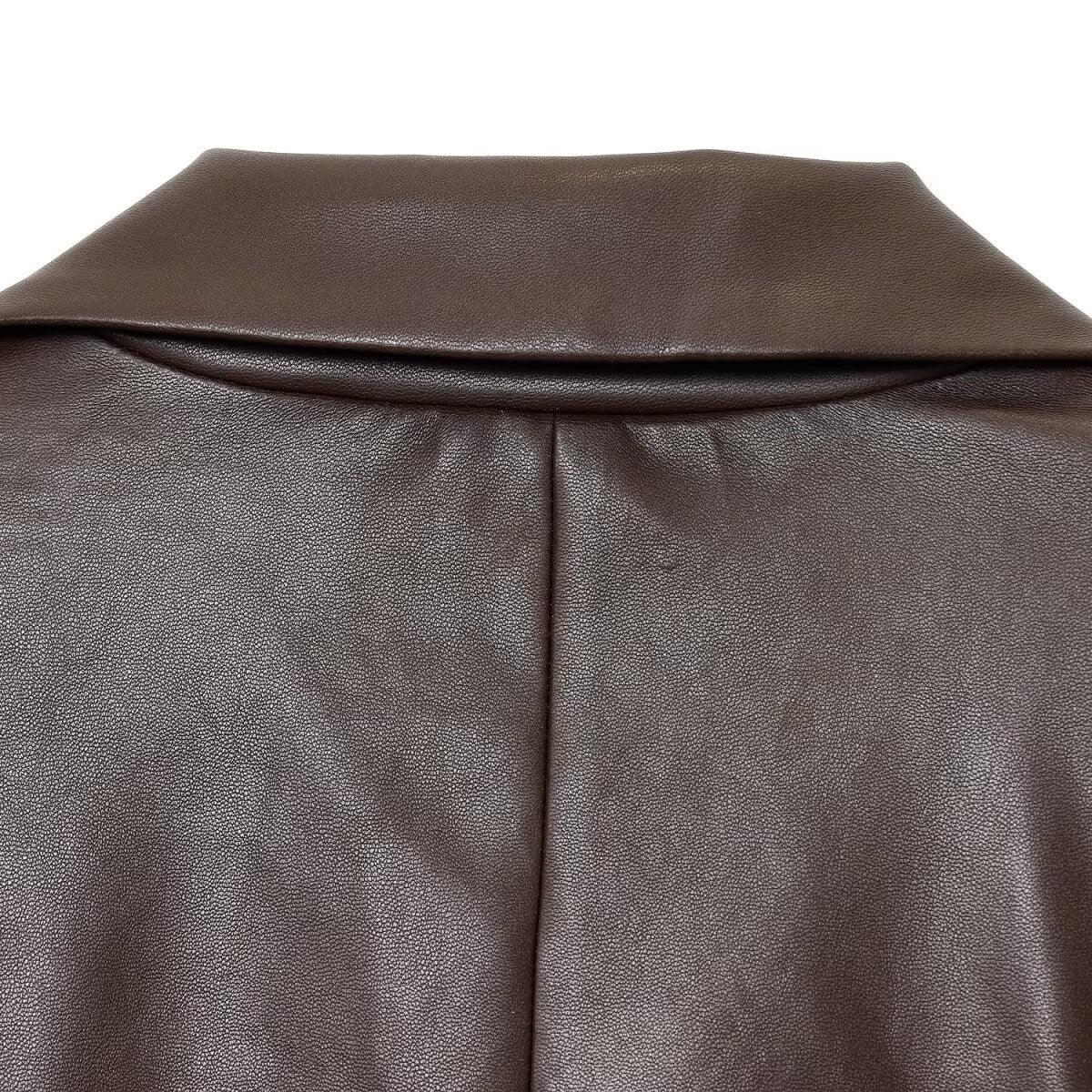 Simple Straight Leather Effect Blazer For Women