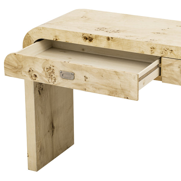Modern Entryway Table with Burl Wood Veneer,Suitable for Entryway, Hallway, Living Room, Foyer, Corridor Vtng Furniture