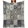 Vintage Geometric Tile Pattern Design Compact Throw Blanket